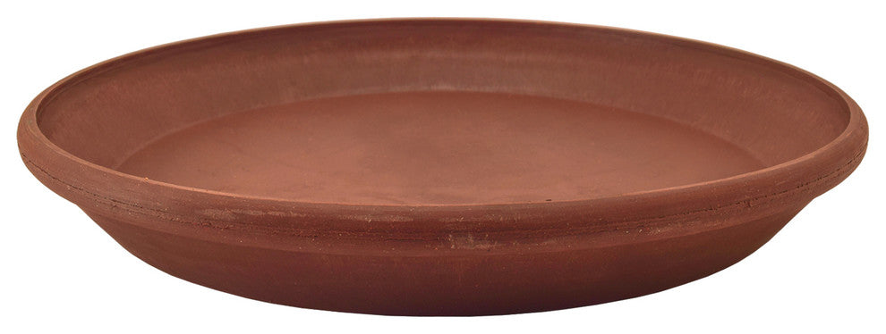 Single Slip Saucer, Terra-Cotta, Medium