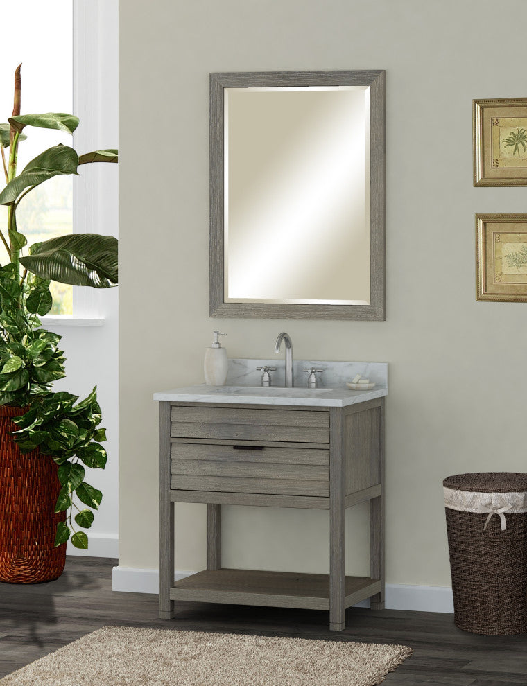 Collin Series - 30" 1 Drawer Vanity With Open Shelf