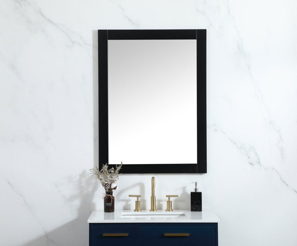Elegant Decor Aqua Vanity Mirror Black