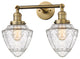 Innovations 208-BB-G664-7-LED 2 Light Bath Vanity Light, Brushed Brass