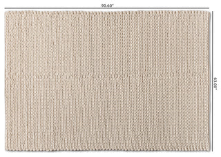 Alvero Modern Ivory Handwoven Wool Blend Area Rug