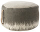 Nourison Mina Victory Life Styles Stonewash Charcoal Drum Pouf
