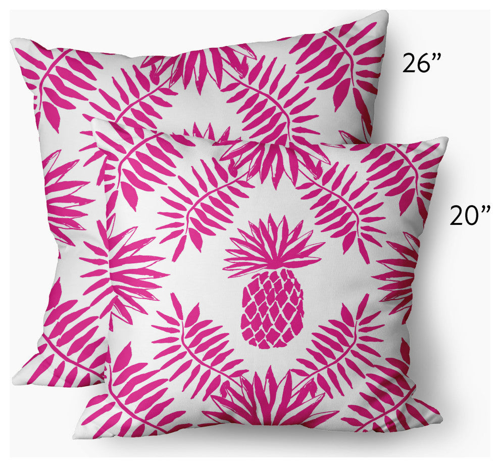 Pineapple Leaves Decorative Throw Pillow, Orchid, 26"x26"