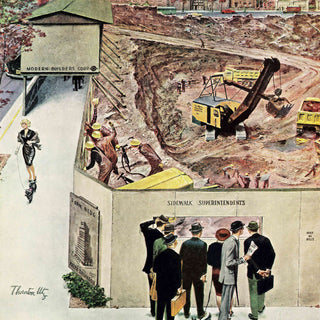 "Sidewalk Sideshow" Painting Print on Canvas by Thornton Utz