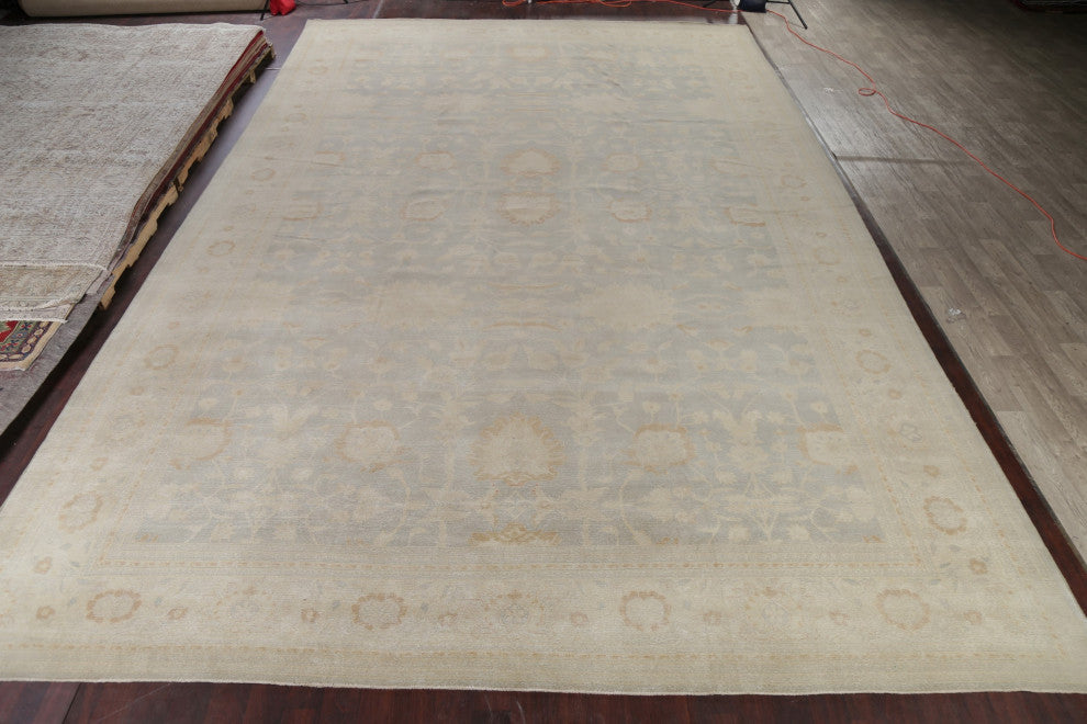 Consigned, Vintage Turkish Hand-Knotted Vegetable Dye Rug Oriental, Gray, 14X22