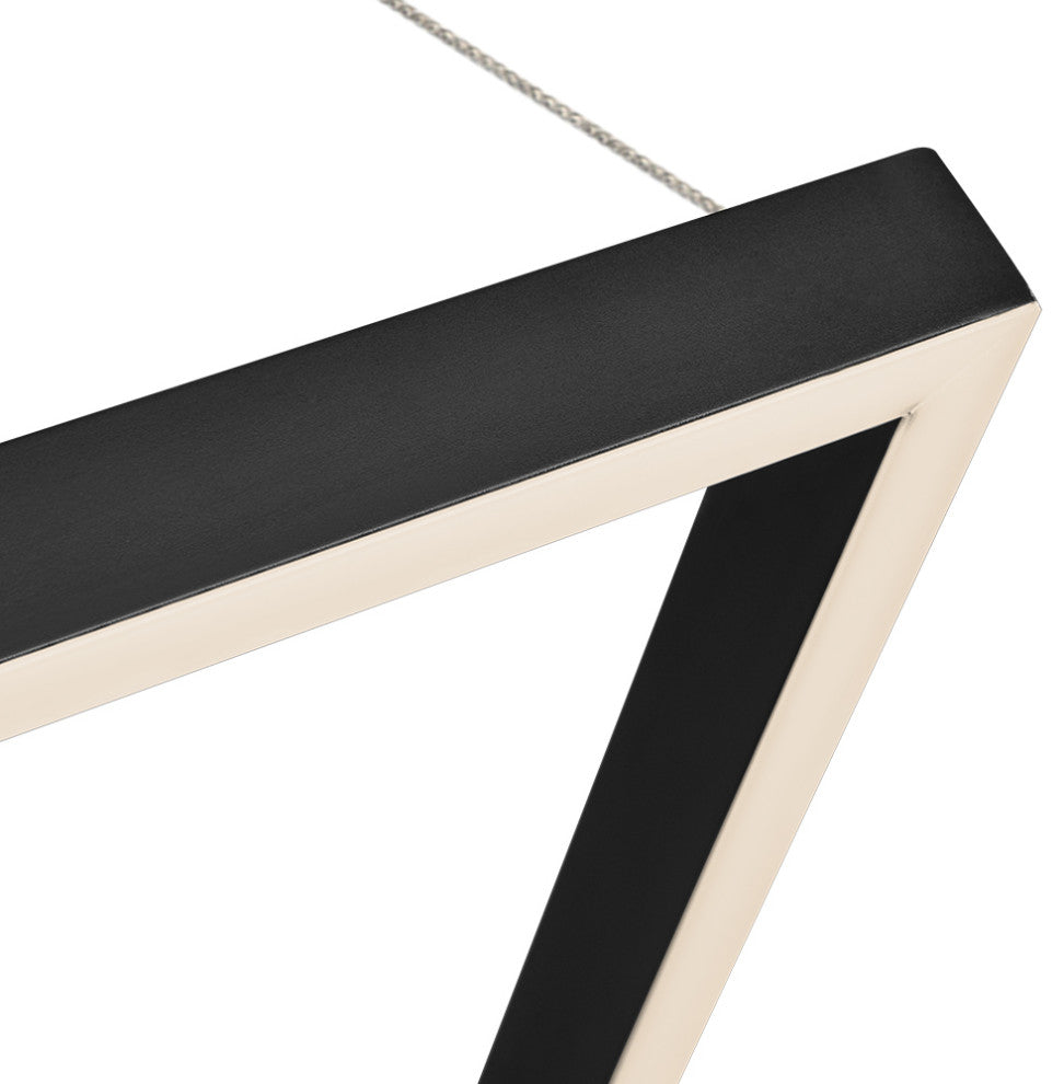 Atria 51" ETL Certified Integrated LED Chandelier, Black
