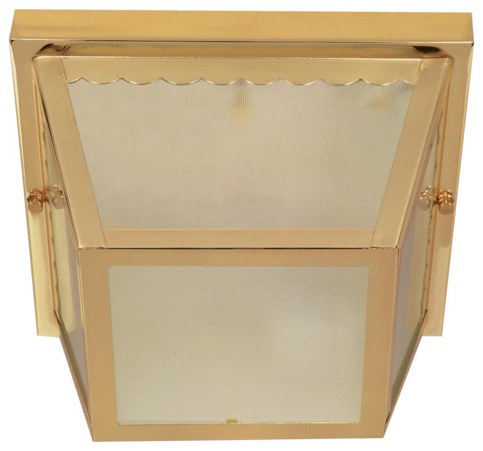 Nuvo 2-Light Incandescent Outdoor Light Fixture, Polished Brass