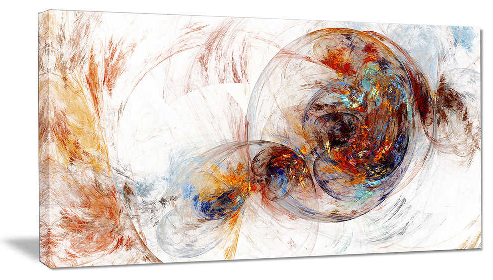 "Colored Smoke Brown" Abstract Digital Art Canvas Print