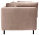 Serenity 79" Mauve Velvet Sofa with Black Metal Legs