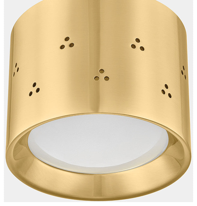 Hudson Valley Lighting Edisto Flush Mount By Cortney Bishop, Aged Brass