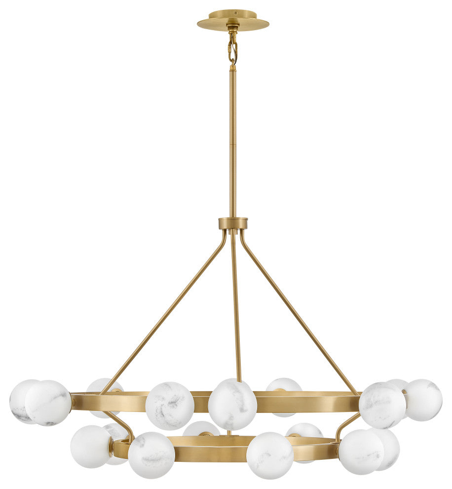 Fredrick Ramond Selene Chandelier, Lacquered Brass, Large