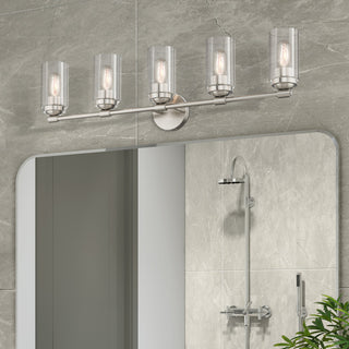 Whittier 5-Light Brushed Nickel Large Vanity Sconce