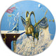 Cherubim, Portrait Digital Art Round Wall Art, 36"