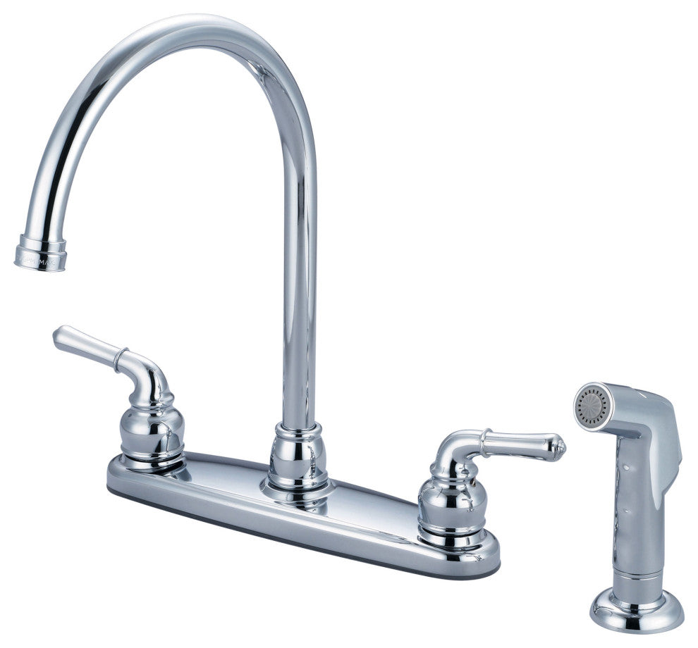 Accent Two Handle Kitchen Faucet, Polished Chrome
