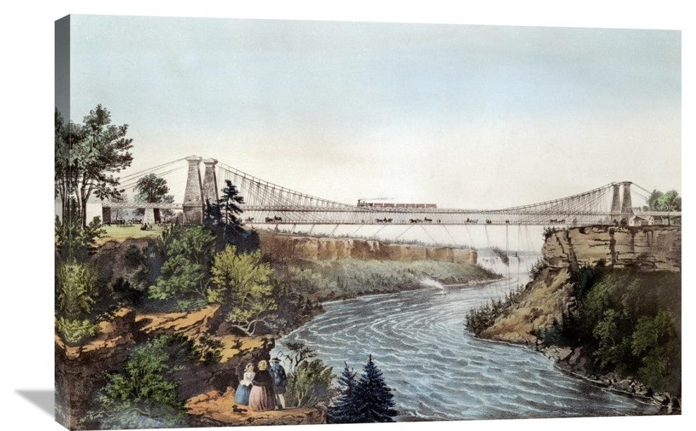 "The Rail Road Suspension Bridge" Artwork, 36" x 23"