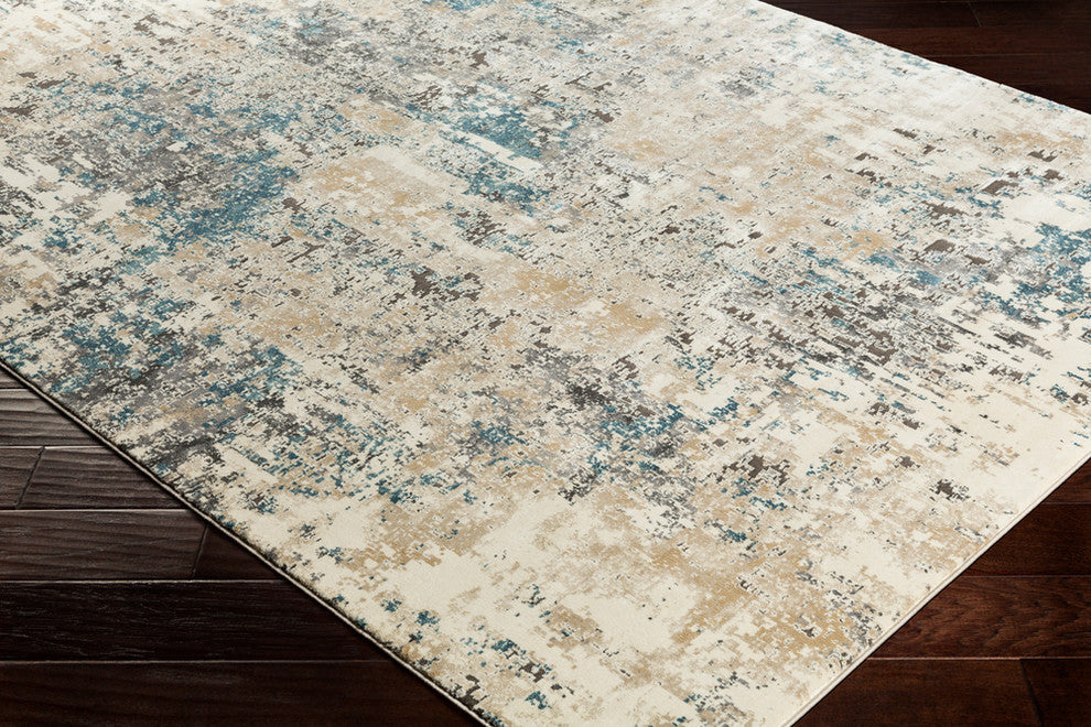 Pune Modern Taupe, Charcoal Area Rug, 9'3"x12'3"
