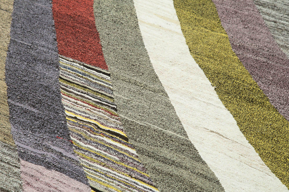 Rug N Carpet - Handwoven Turkish 6' 11'' x 10' 5'' Flatweave Wool Kilim Rug