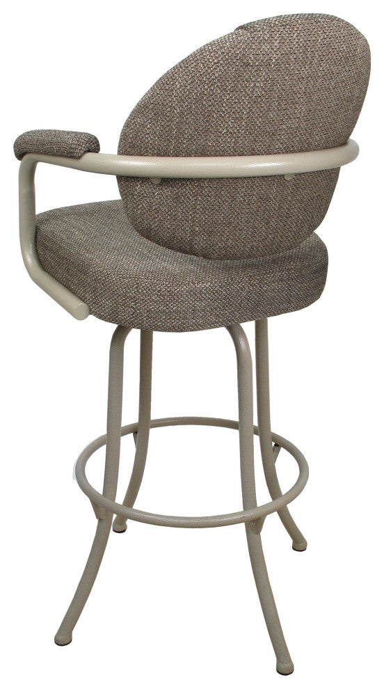 Swivel Counter 26", 30" or Extra Tall 34" Metal Bar Stool M-70, Plumley Cocoa - Beige, 30"