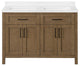 OVE Decors Tahoe 48" Double Sink Bathroom Vanity, Almond Latte