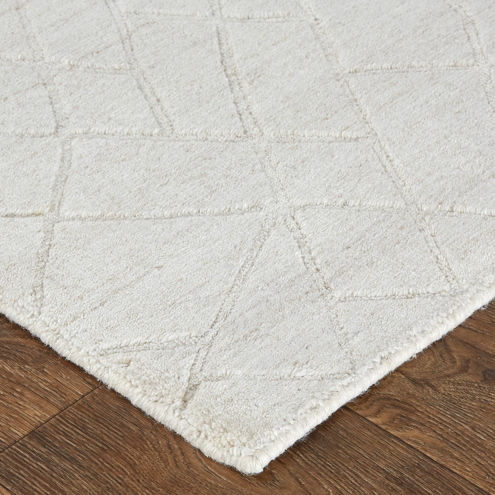 Weave & Wander Tatem Minimal Viscose Rug, Beige, 3'-6" x 5'-6" Rug