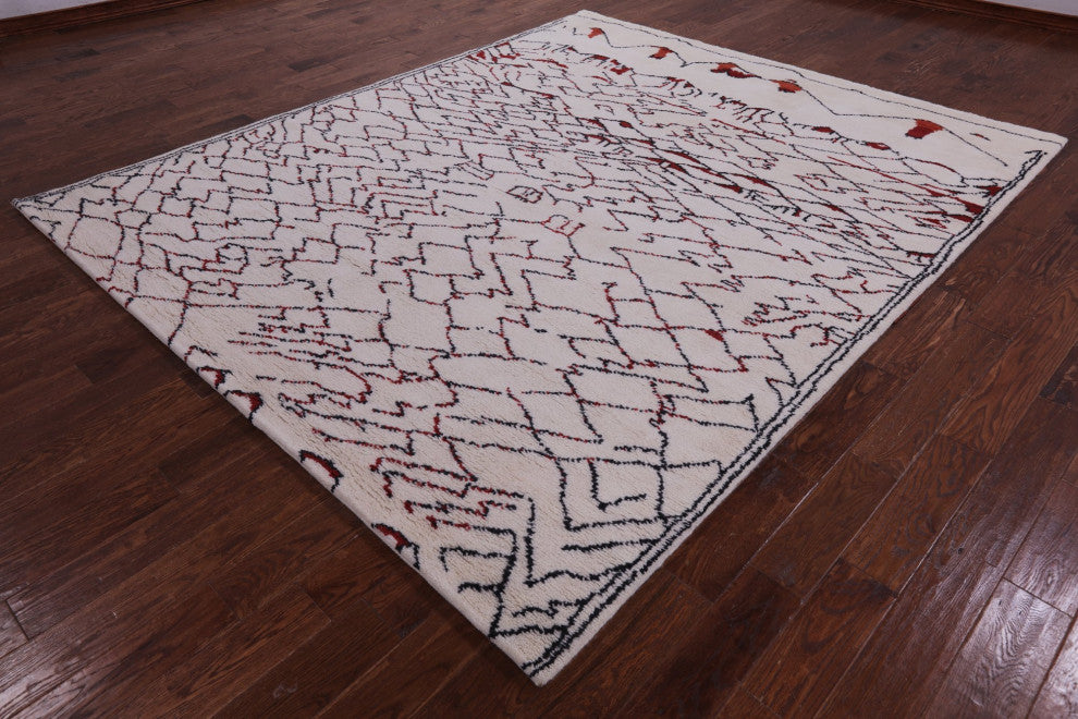 Moroccan Hand-Knotted Wool Rug 8' 3" X 10' 1" Q9272