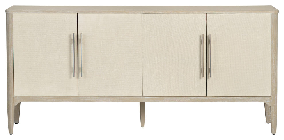 Four Door Media Credenza Sideboard, White