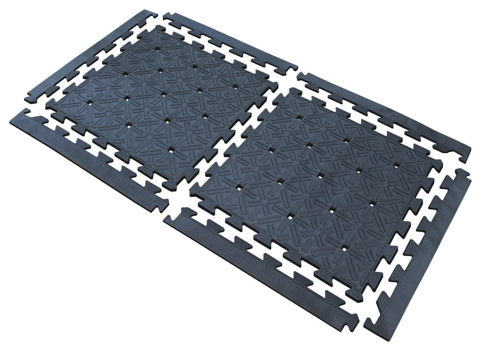 A1HC Rubber Interlocking Tiles 18"X18" Protective Flooring for Gym Equipment Mat