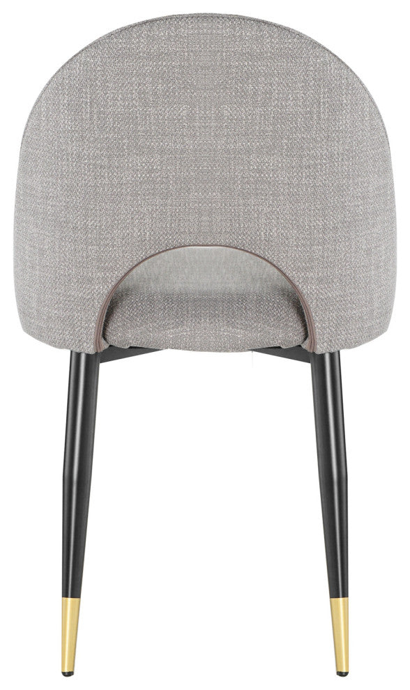 2-set Nordic Style Meta Dining Chairs, Metal Legs, Beige