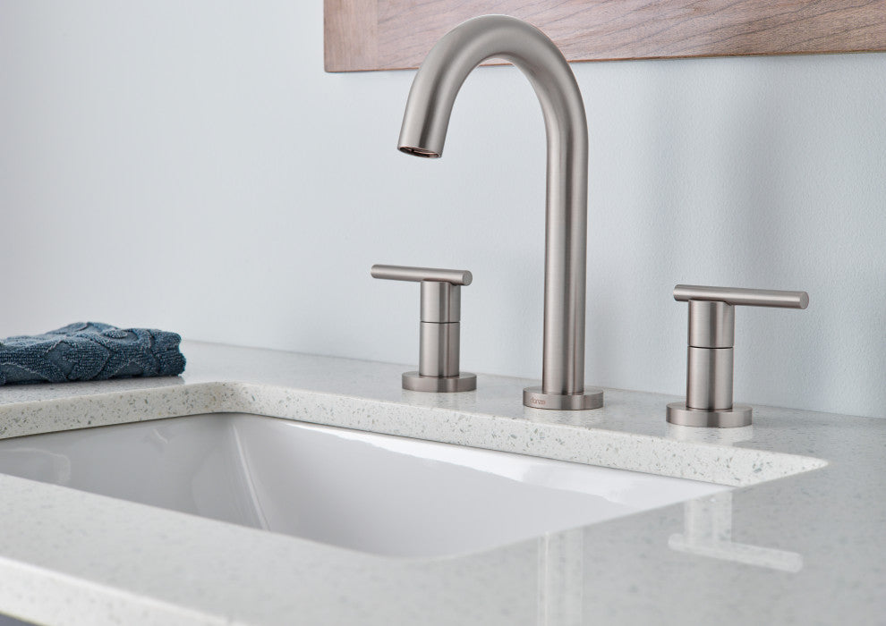 Parma Two Handle Widespread Lavatory Faucet Chrome, Brushed Nickel