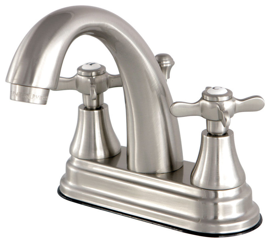 4" Centerset Lavatory Faucet with Brass Pop-Up, SN