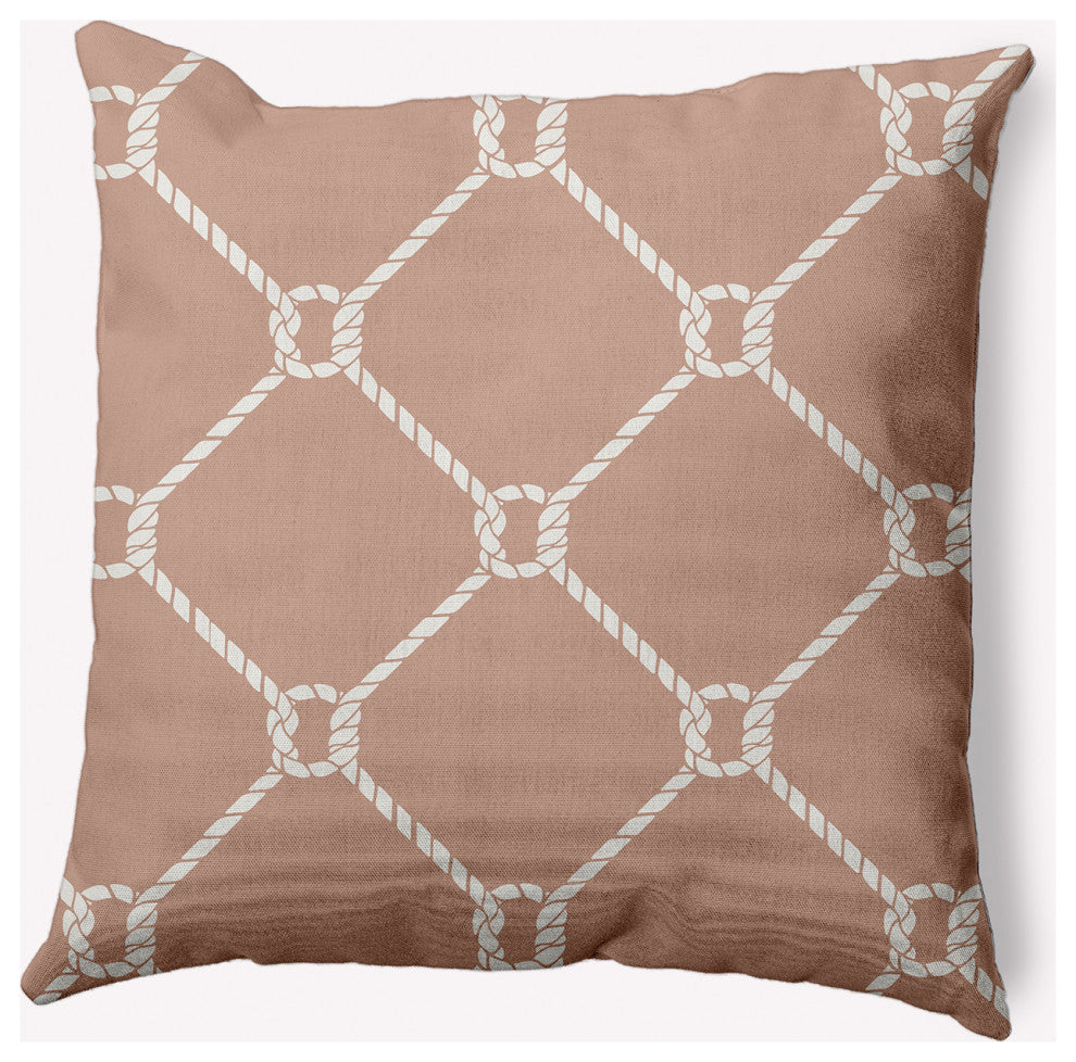 20x20" Ahoy! Nautical Decorative Indoor Pillow, Mauve