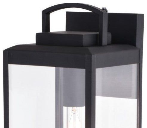 Kinzie 7-in. W Outdoor Wall Light Textured Black