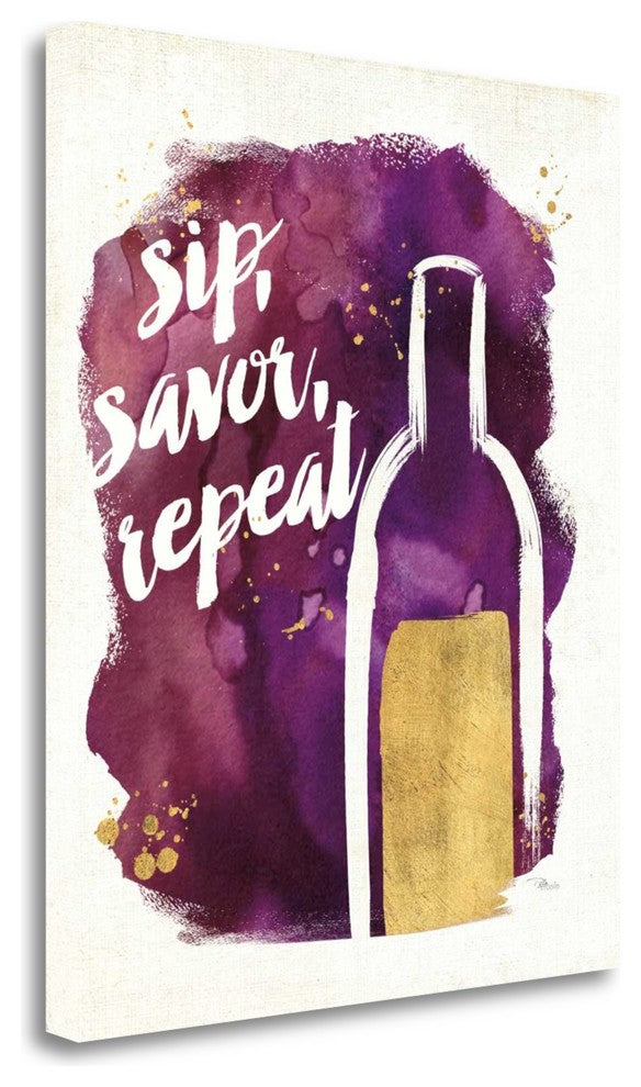 "Watercolor Wine II" By Pela Studio, Giclee Print on Gallery Wrap Canvas