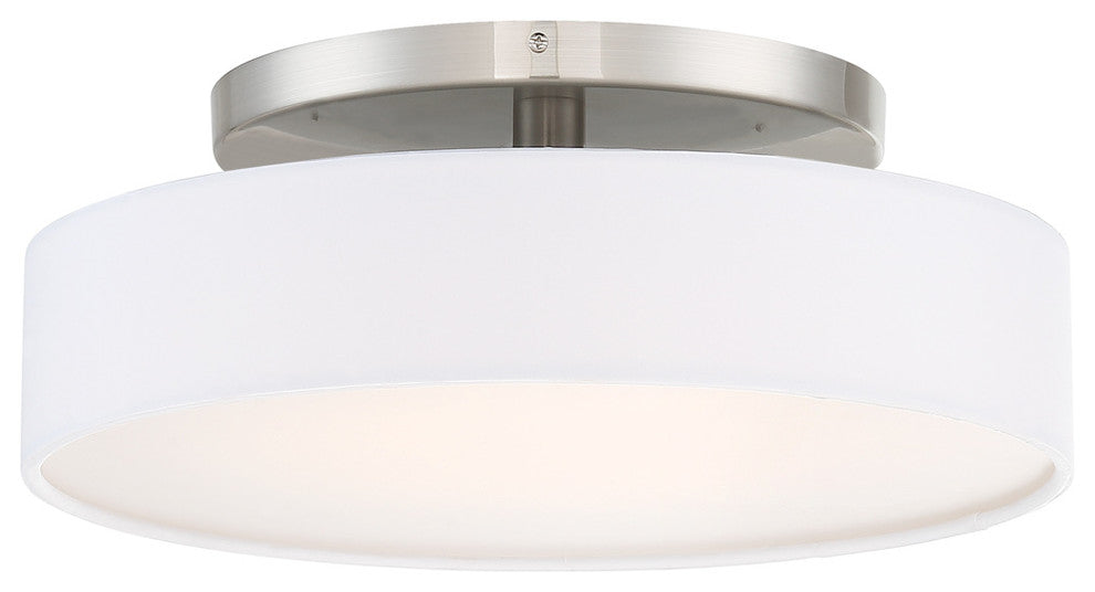 WAC Lighting Manhattan 14" LED Convertible Semi-Flush Mount in Brushed Nickel