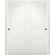 Sliding Closet Bypass Doors / Mela 7001 Matte White / Rails, 48" X 96" ( 2* 24x96)