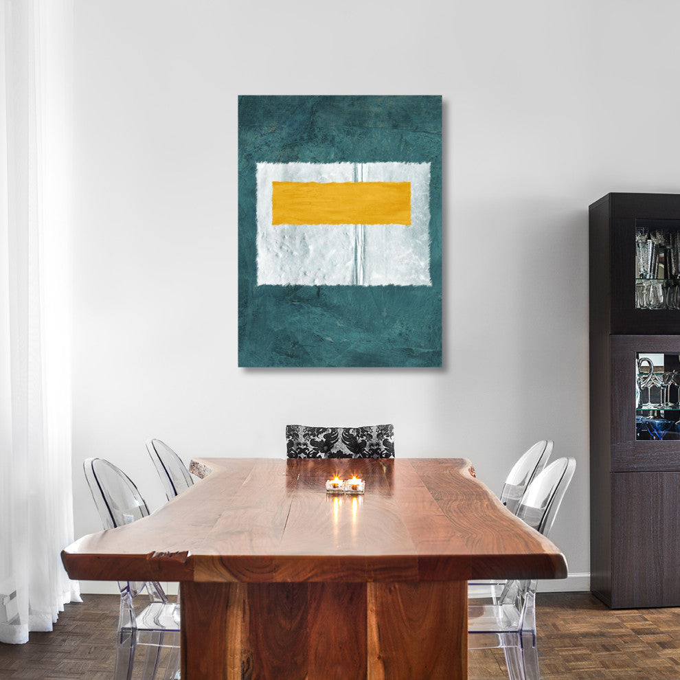 "Green And Yellow Abstract Theme 4" Fine Art Print