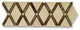Crema Marfil Marble Lattice Diamond Mosaic Border Listello Tile Polish, 1 sheet
