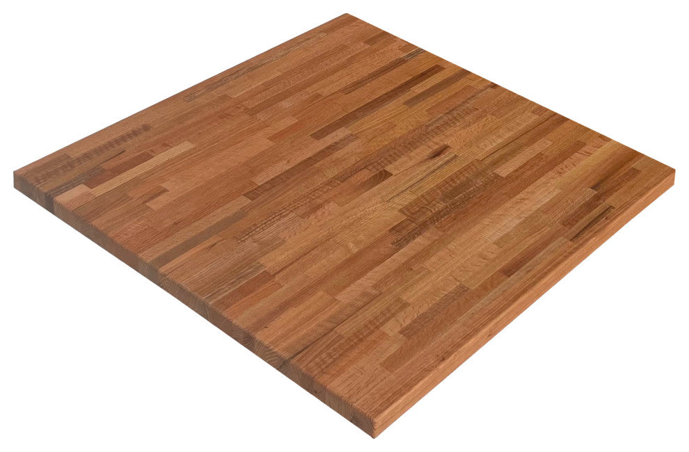 Custom Edge Grain Butcher Block Table Top, Workbench, Desk Top, Red Oak, 36"x36"