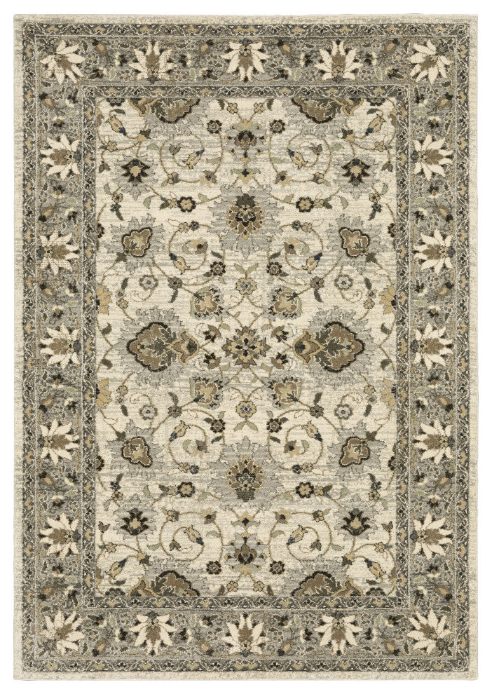 Oriental Weavers Florence Indoor Rug Beige/ Grey 2'3" X 7'6"