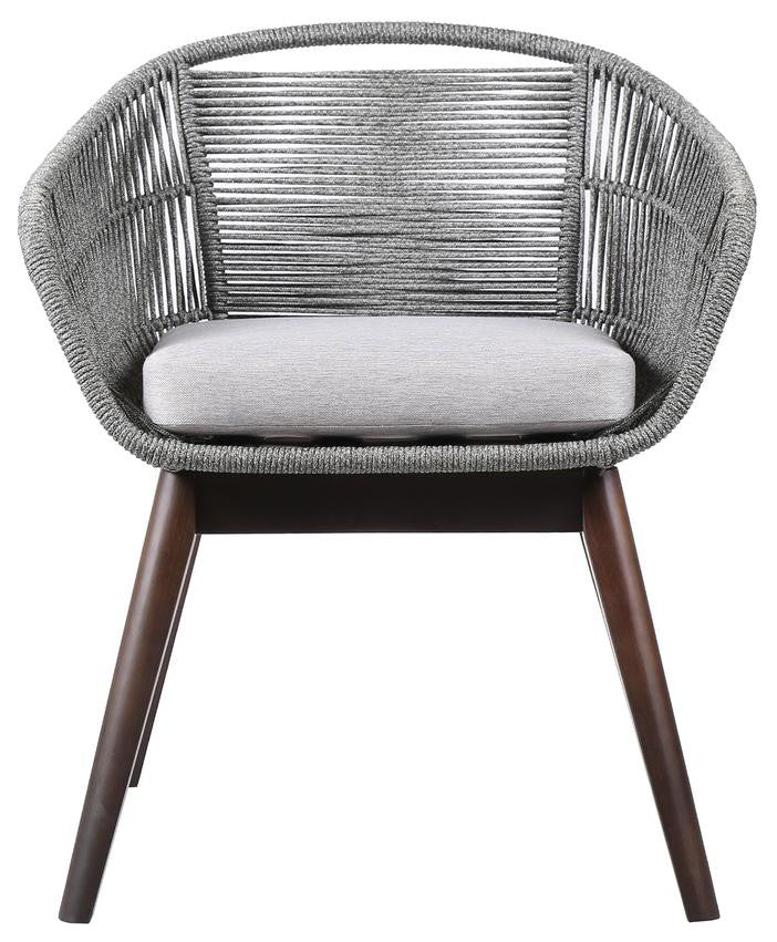 Tutti Frutti Indoor Dining Chair in Dark Eucalyptus Wood with Latte Rope