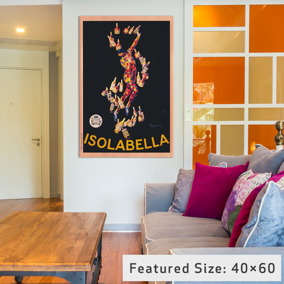 "Isolabella (Vintage)" by Leonetto Cappiello, 26x18x1.5"