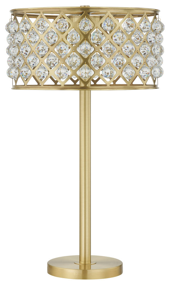 28"H Crystal Table Lamp