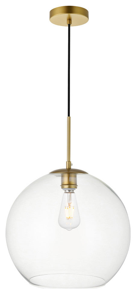 Elegant Baxter 1-Light Brass Pendant