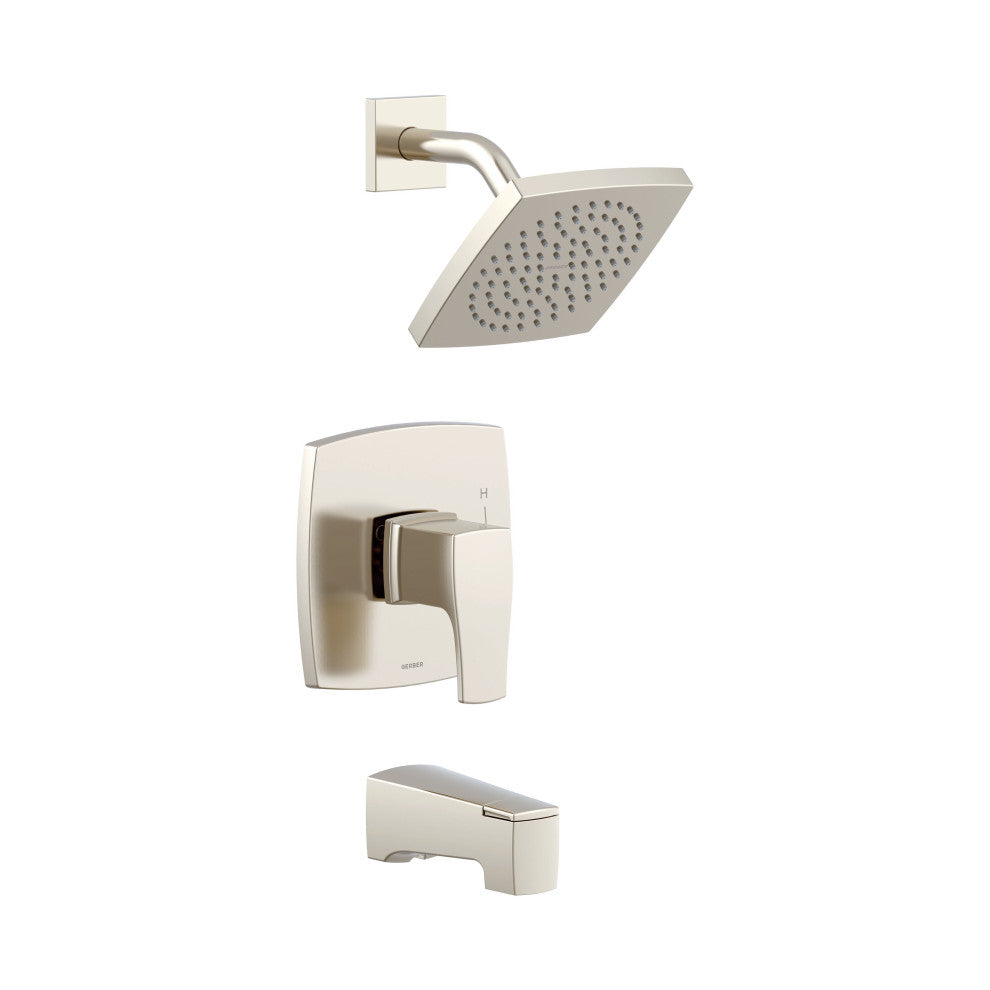 Tribune 1H Tub and Shower Trim Kit and Treysta Cartridge 1.75gpm, Brushed Nickel