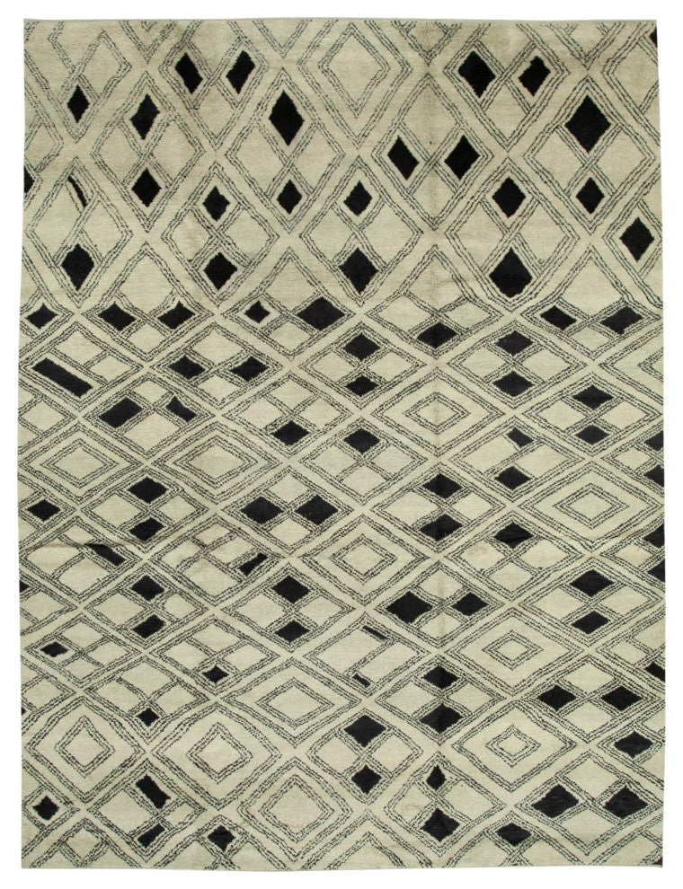 Rug N Carpet - Handmade Unique 10' 1'' x 13' 8'' Moroccan Area Rug