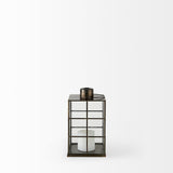 Grimwig, Small, 8Lx8Wx15H Gold Glass Lantern