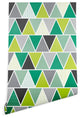 Deny Designs Heather Dutton Emerald Triangulum Wallpaper, Green, 2'x8'