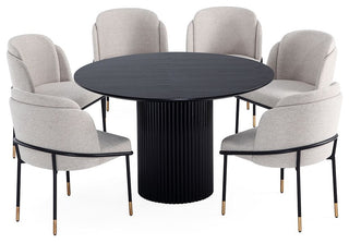 Manhattan Comfort 7-Piece Flor and Hathaway Dining