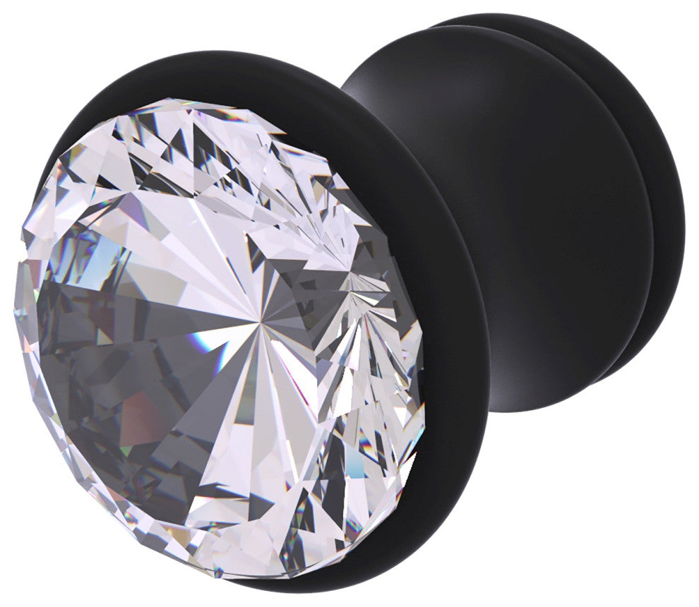 Carolina Crystal Cabinet Knob, Matte Black