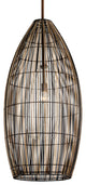Holden 1 Light 45" Pendant - Bronze Finish - Natural and Espresso